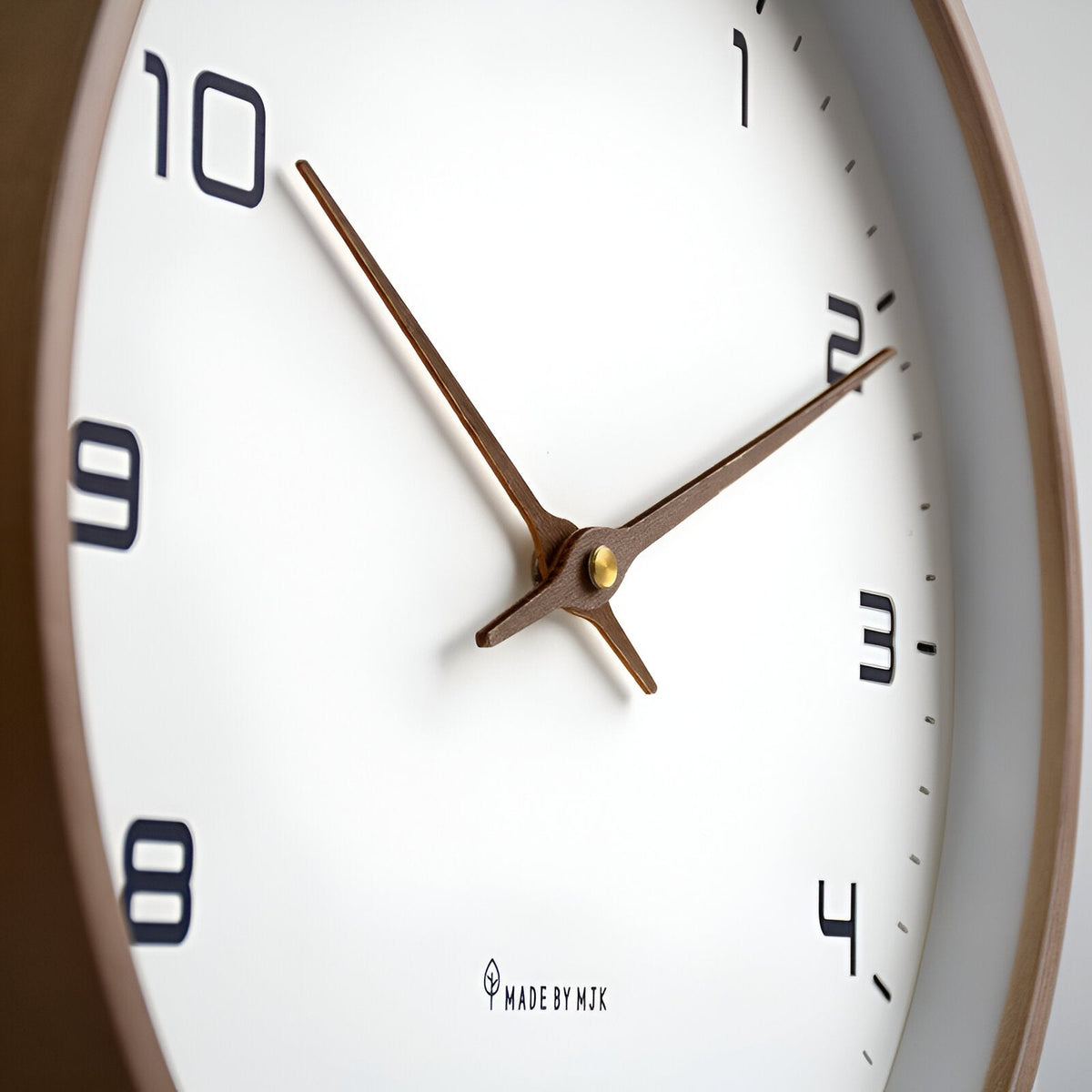 Nordic Wooden Wall Clock with Minimalist Quartz Design | Rovique