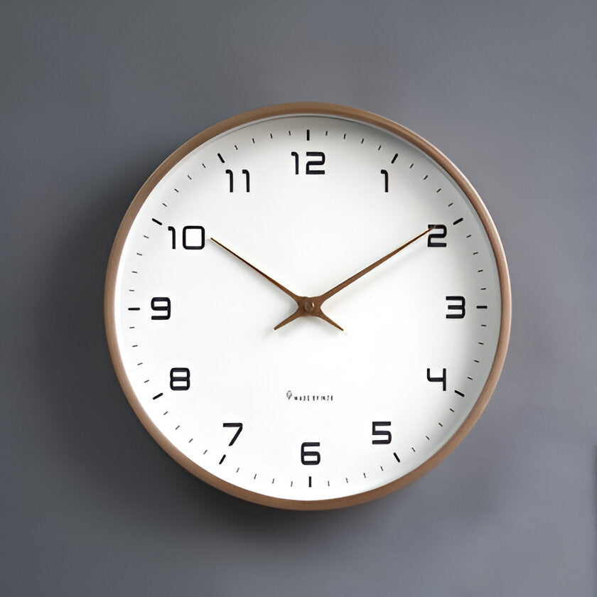 Nordic Wooden Wall Clock with Minimalist Quartz Design | Rovique