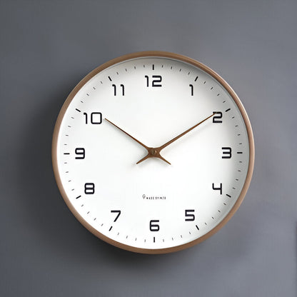 Nordic Wooden Wall Clock with Minimalist Quartz Design | Rovique