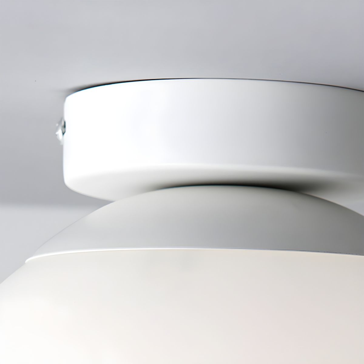 Opal Glass Nordic Ceiling Light Compact Fixture | Zenvra