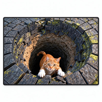 Optical Illusion Cat Door Mat