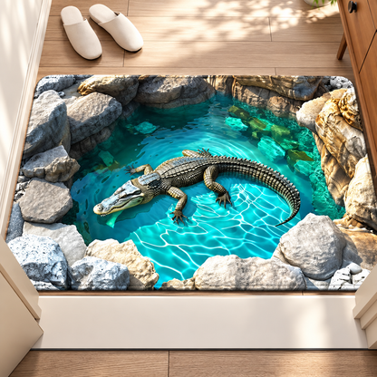 Optical Illusion Cat Door Mat