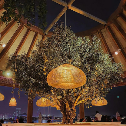Organic Wisteria Pendant Light Handwoven Japandi Form | Renvora