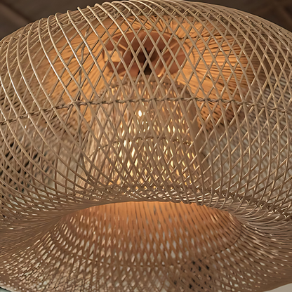 Organic Wisteria Pendant Light Handwoven Japandi Form | Renvora