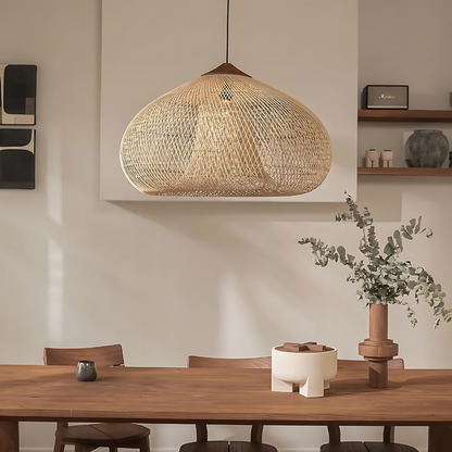Organic Wisteria Pendant Light Handwoven Japandi Form | Renvora