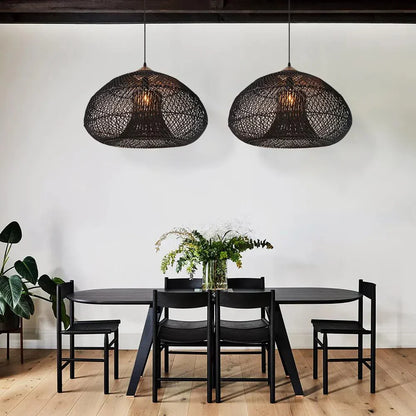 Organic Wisteria Pendant Light Handwoven Japandi Form | Renvora