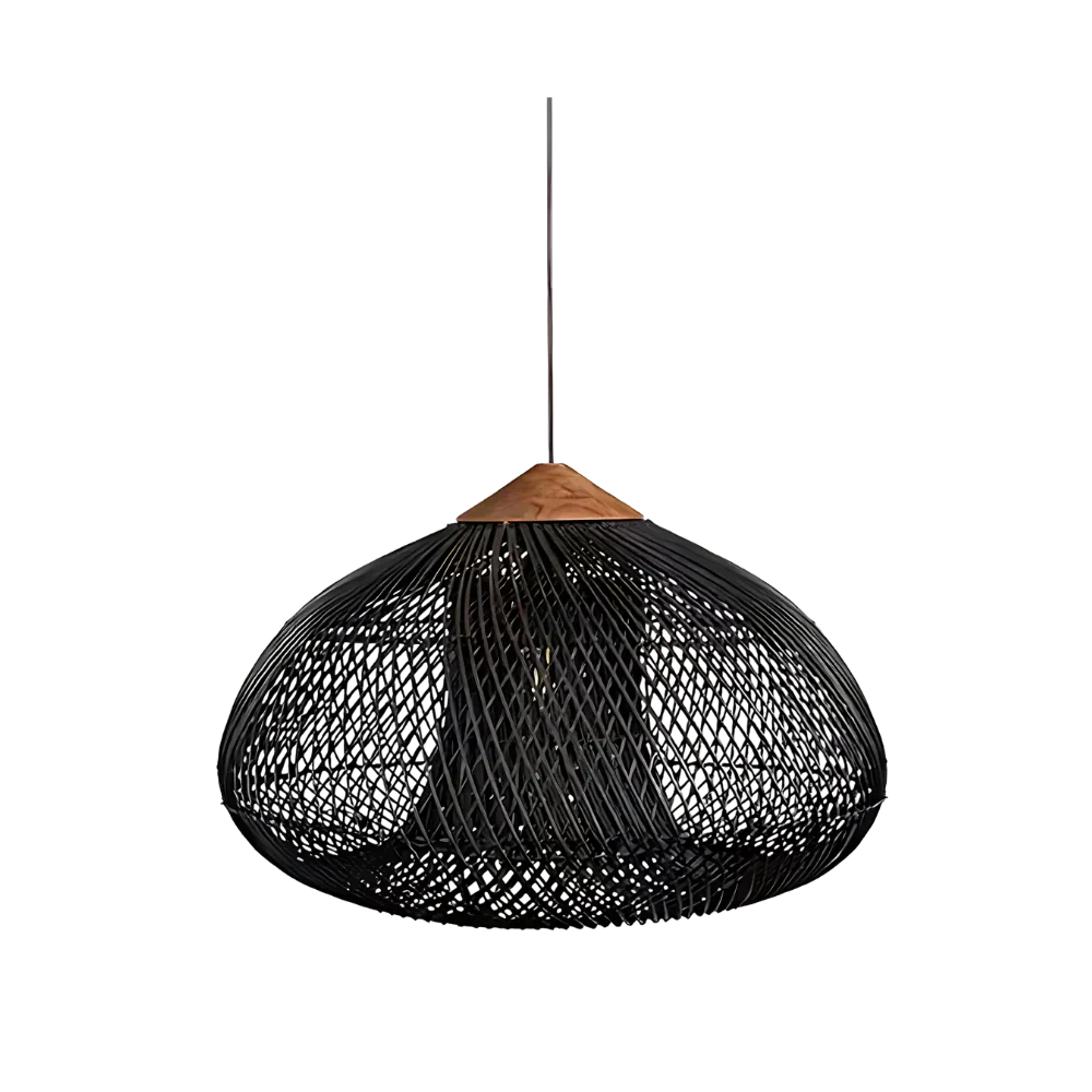Organic Wisteria Pendant Light Handwoven Japandi Form | Renvora