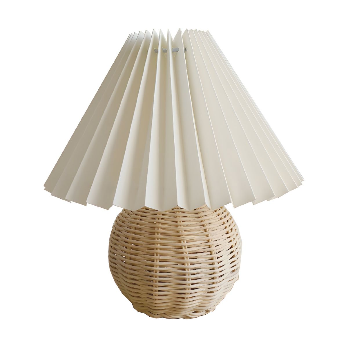 Oriental Table Lamp with Rattan and Pagoda Shade | Tervika