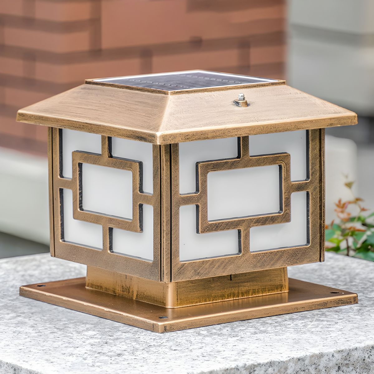 Outdoor Acrylic Pier Mount Single Bulb Light Lamp | Patiora
