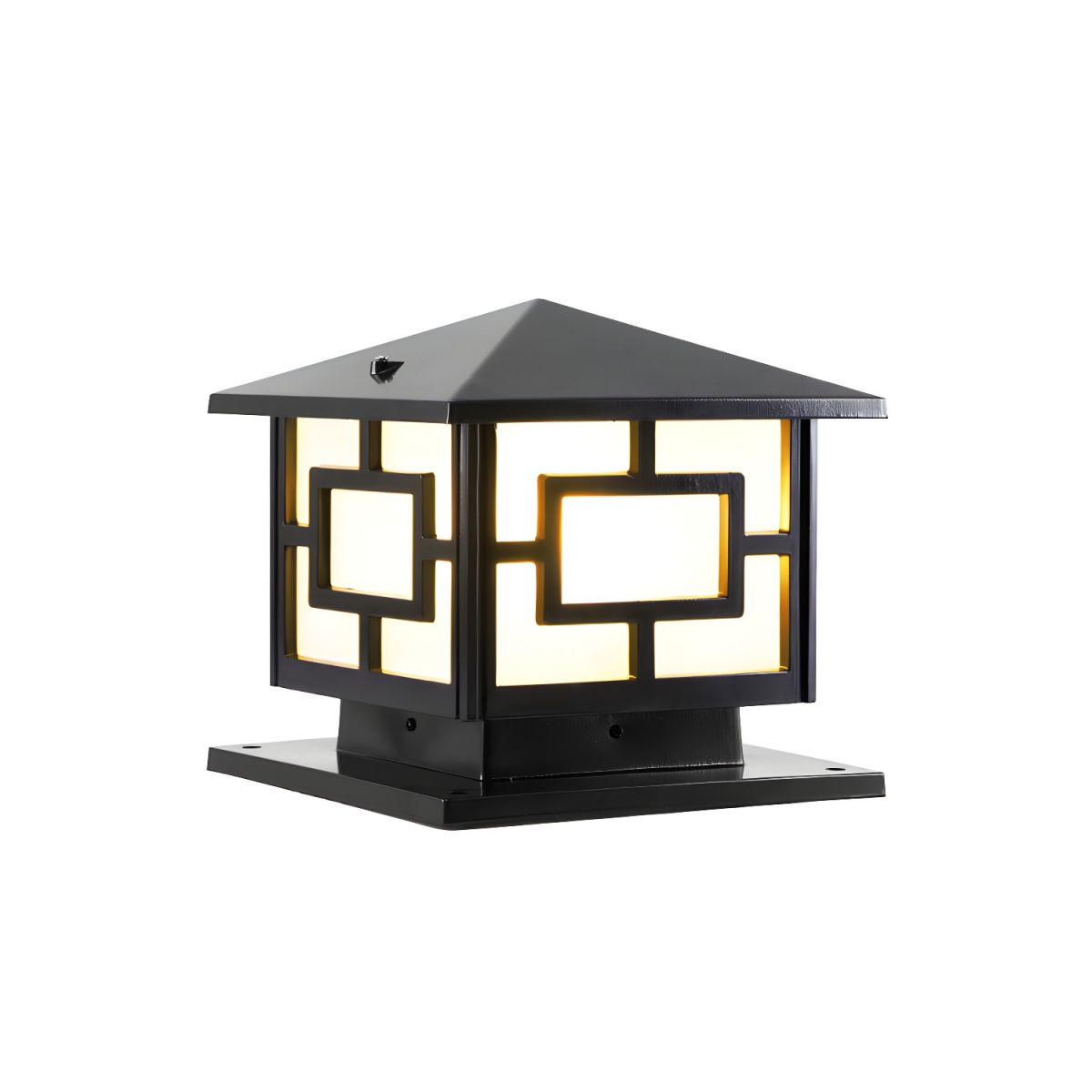 Outdoor Acrylic Pier Mount Single Bulb Light Lamp | Patiora
