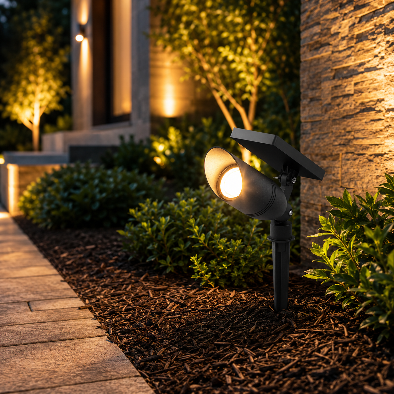 Outdoor Adjustable Solar LED Garden Ground Spotlight | Leravo