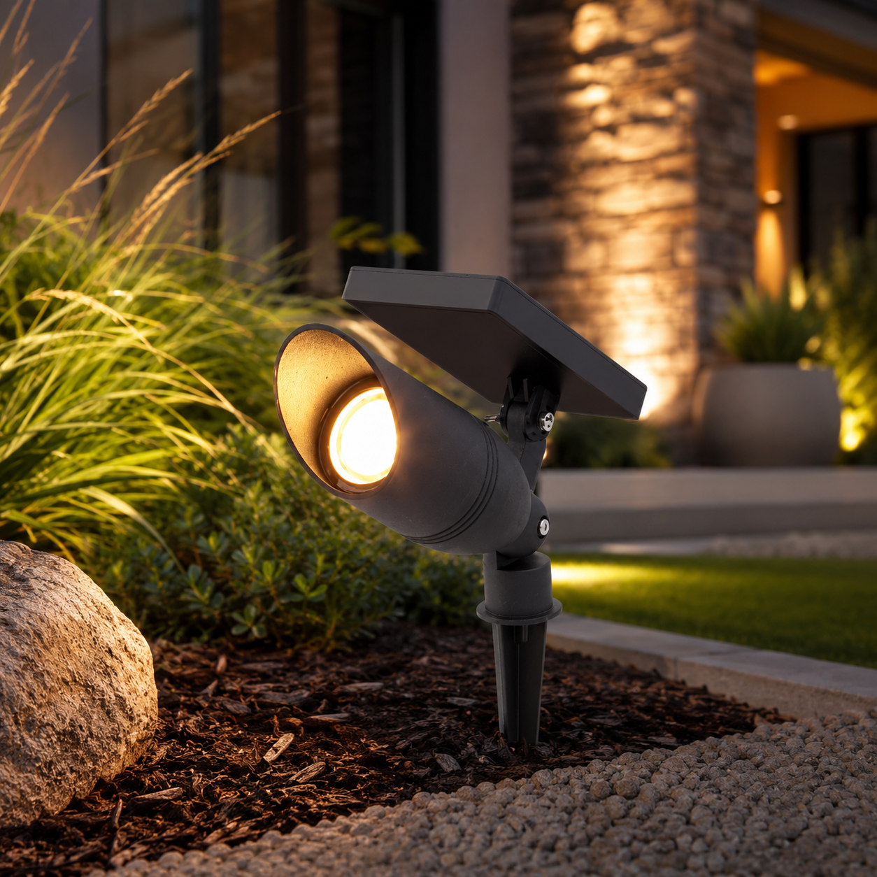 Outdoor Adjustable Solar LED Garden Ground Spotlight | Leravo