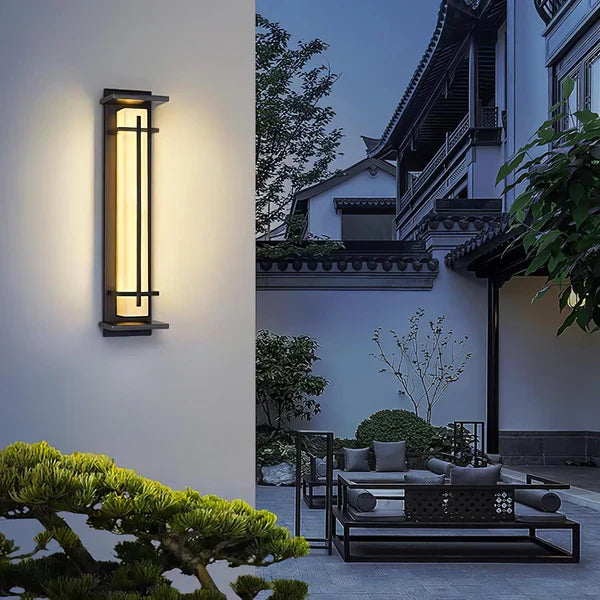 Outdoor Alabaster Look Stainless Steel Wall Light | Lumnara