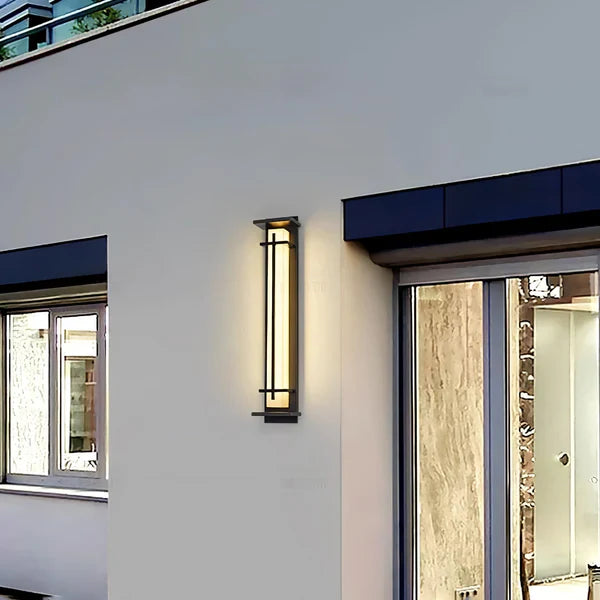 Outdoor Alabaster Look Stainless Steel Wall Light | Lumnara