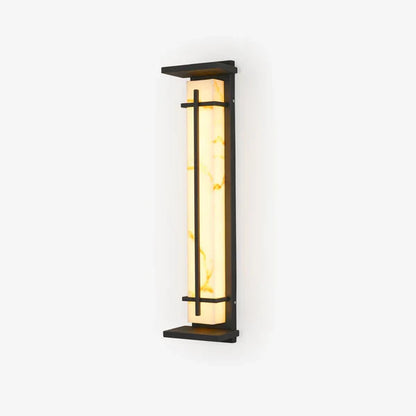 Outdoor Alabaster Look Stainless Steel Wall Light | Lumnara