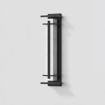 Outdoor Alabaster Look Stainless Steel Wall Light | Lumnara