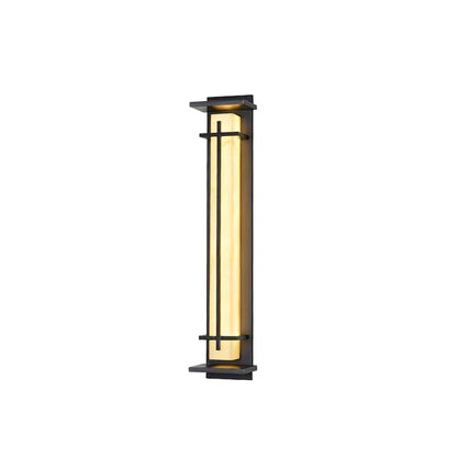 Outdoor Alabaster Look Stainless Steel Wall Light | Lumnara