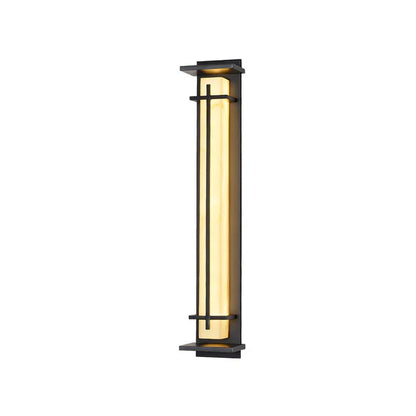 Outdoor Alabaster Look Stainless Steel Wall Light | Lumnara