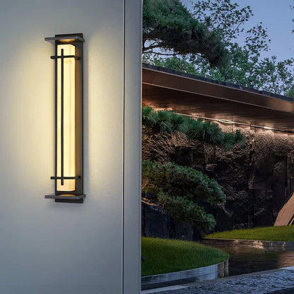 Outdoor Alabaster Look Stainless Steel Wall Light | Lumnara