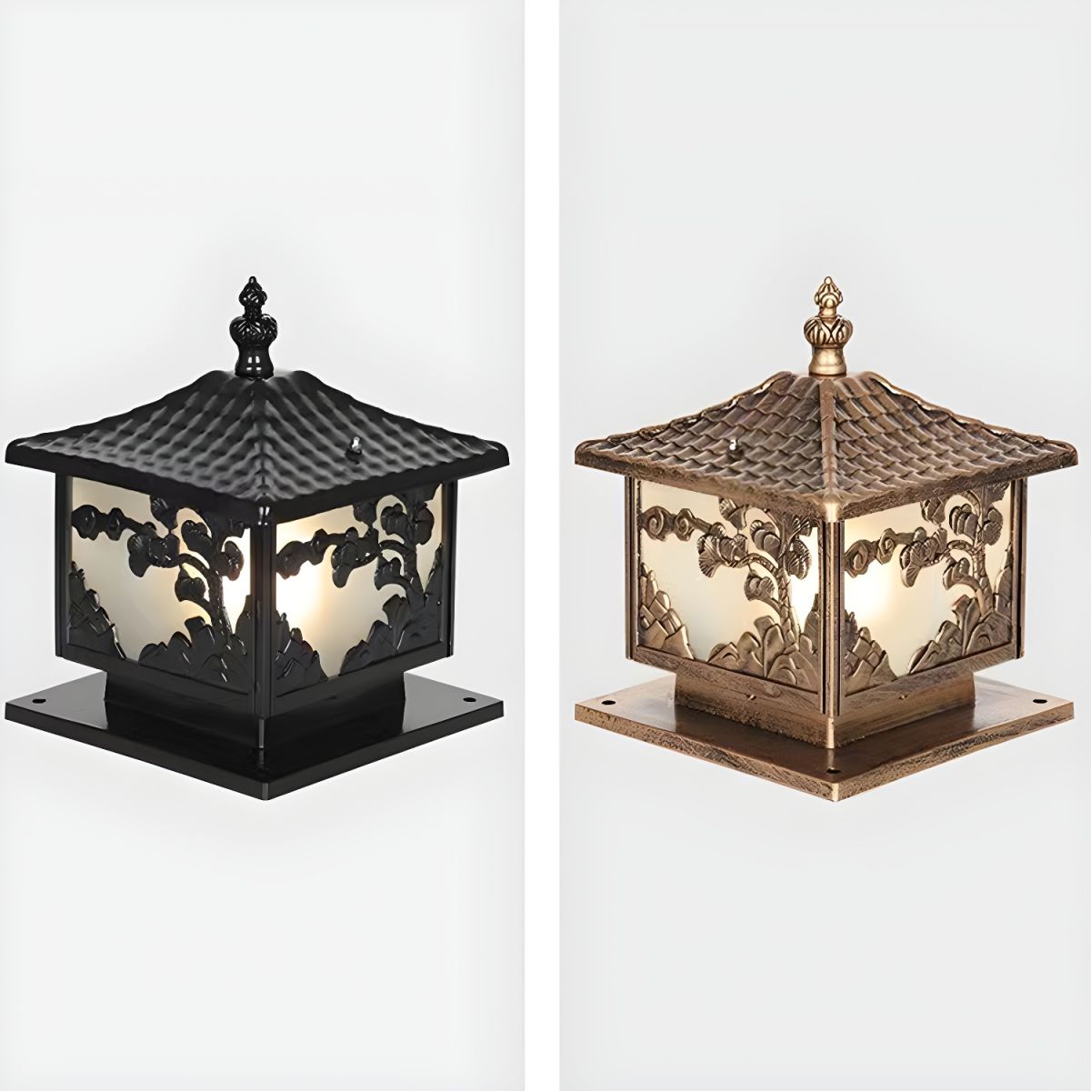 Outdoor Aluminium Cube Pillar Light for Gardens | Lumavo