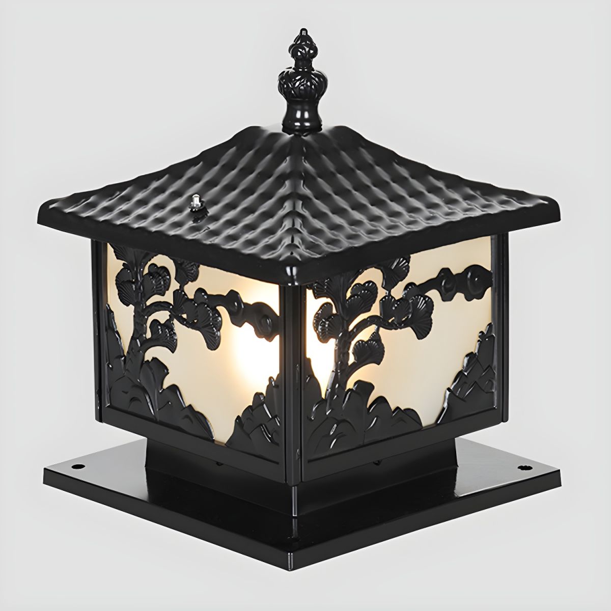 Outdoor Aluminium Cube Pillar Light for Gardens | Lumavo