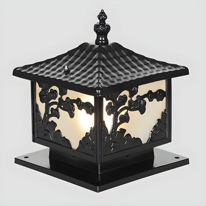 Outdoor Aluminium Cube Pillar Light for Gardens | Lumavo