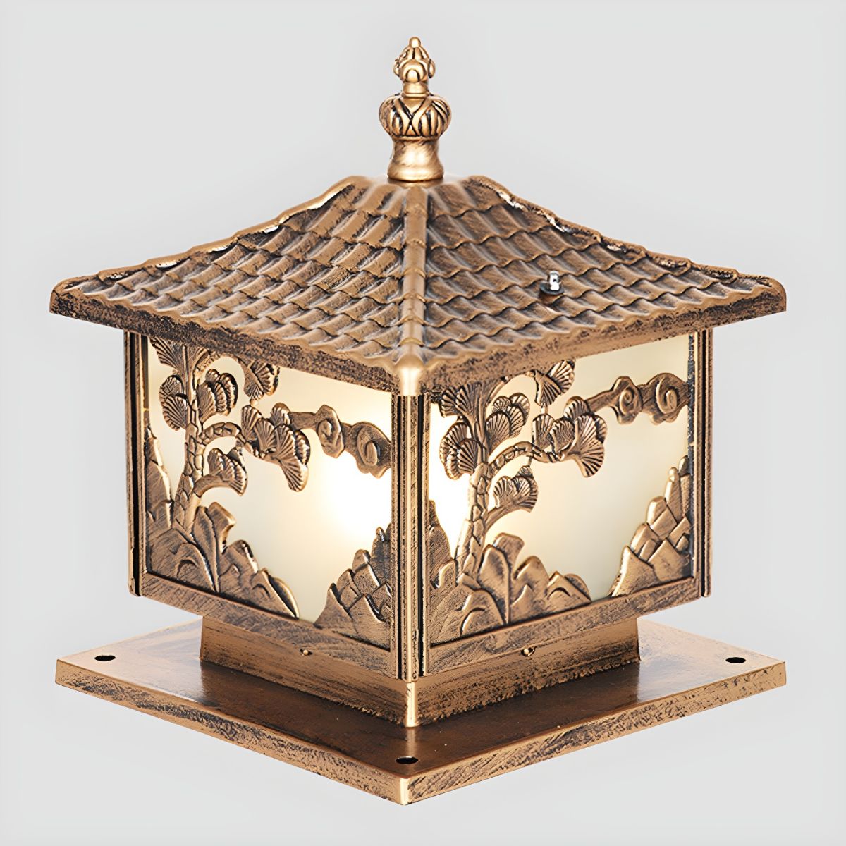 Outdoor Aluminium Cube Pillar Light for Gardens | Lumavo