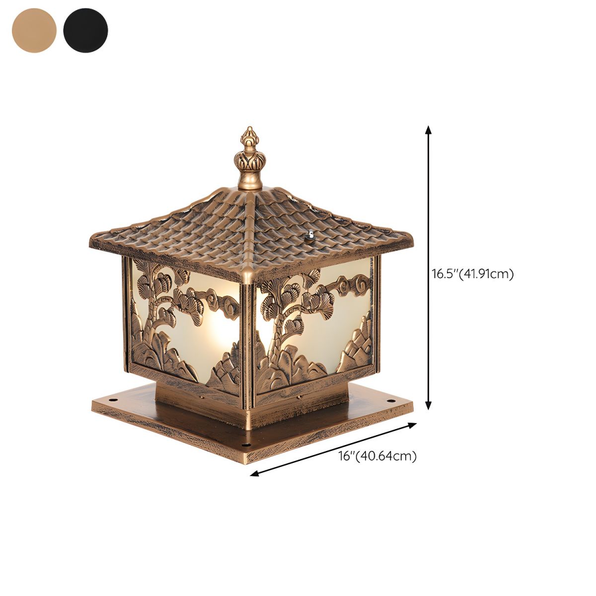 Outdoor Aluminium Cube Pillar Light for Gardens | Lumavo