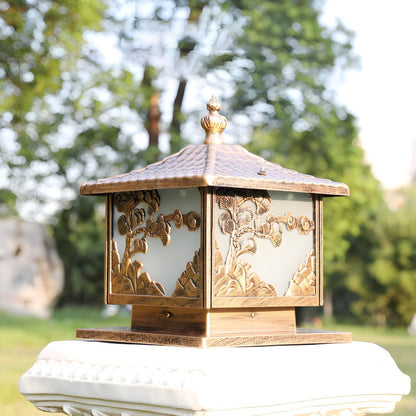 Outdoor Aluminium Cube Pillar Light for Gardens | Lumavo