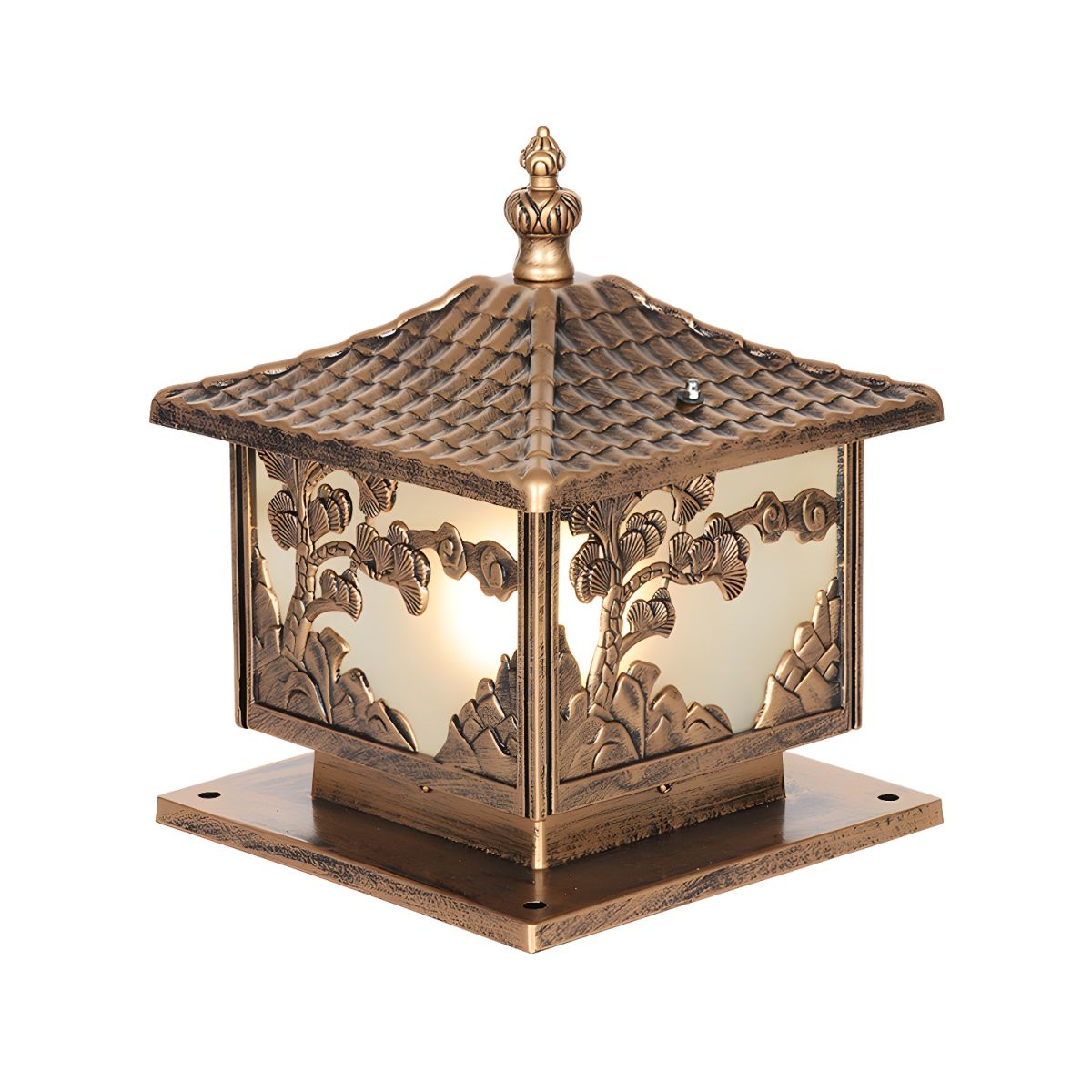 Outdoor Aluminium Cube Pillar Light for Gardens | Lumavo