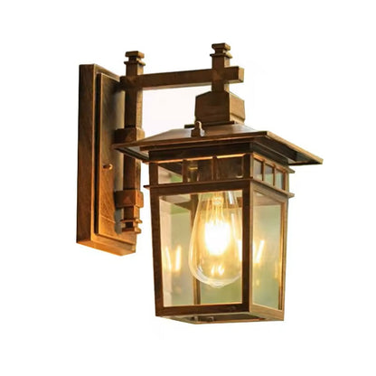 Outdoor Aluminium Wall Light with Glass Shade | Glorain