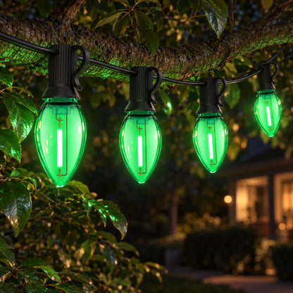 Outdoor Christmas Patio String Lights