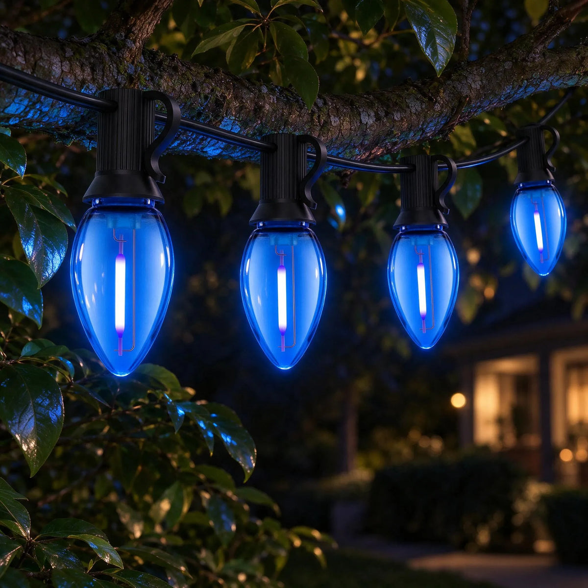 Outdoor Christmas Patio String Lights