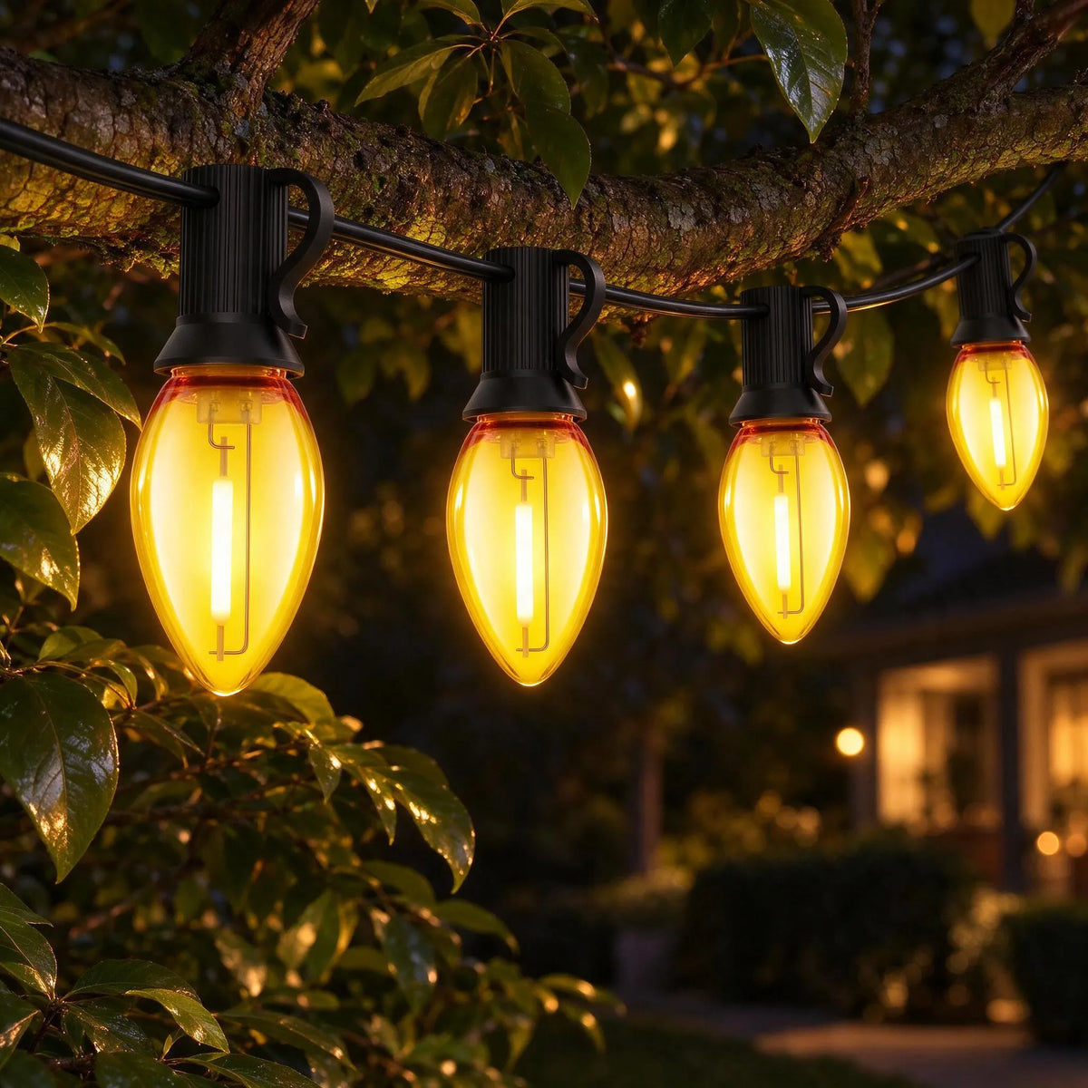 Outdoor Christmas Patio String Lights