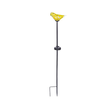 Solar Bird Glass Garden Stake Lamp for Patios | Avibloom