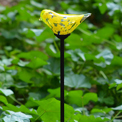 Solar Bird Glass Garden Stake Lamp for Patios | Avibloom