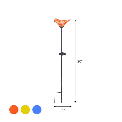 Solar Bird Glass Garden Stake Lamp for Patios | Avibloom
