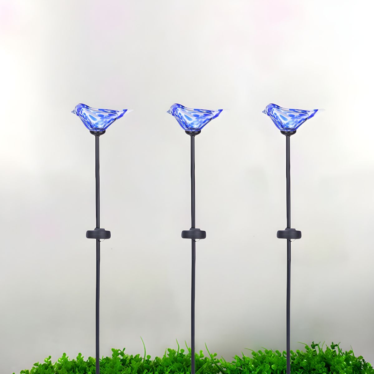 Solar Bird Glass Garden Stake Lamp for Patios | Avibloom