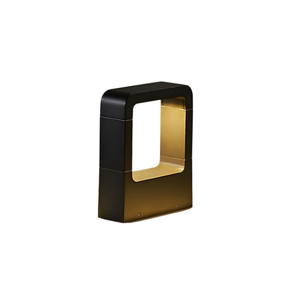 Outdoor Metal Pillar Light with Glass Shade | Postera