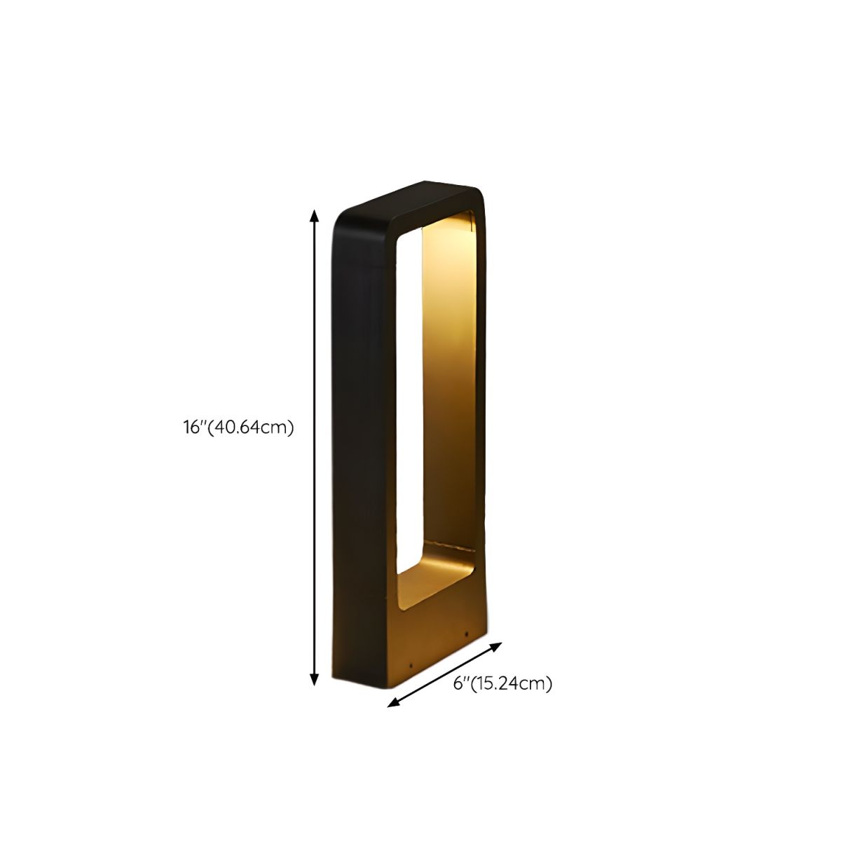 Outdoor Metal Pillar Light with Glass Shade | Postera