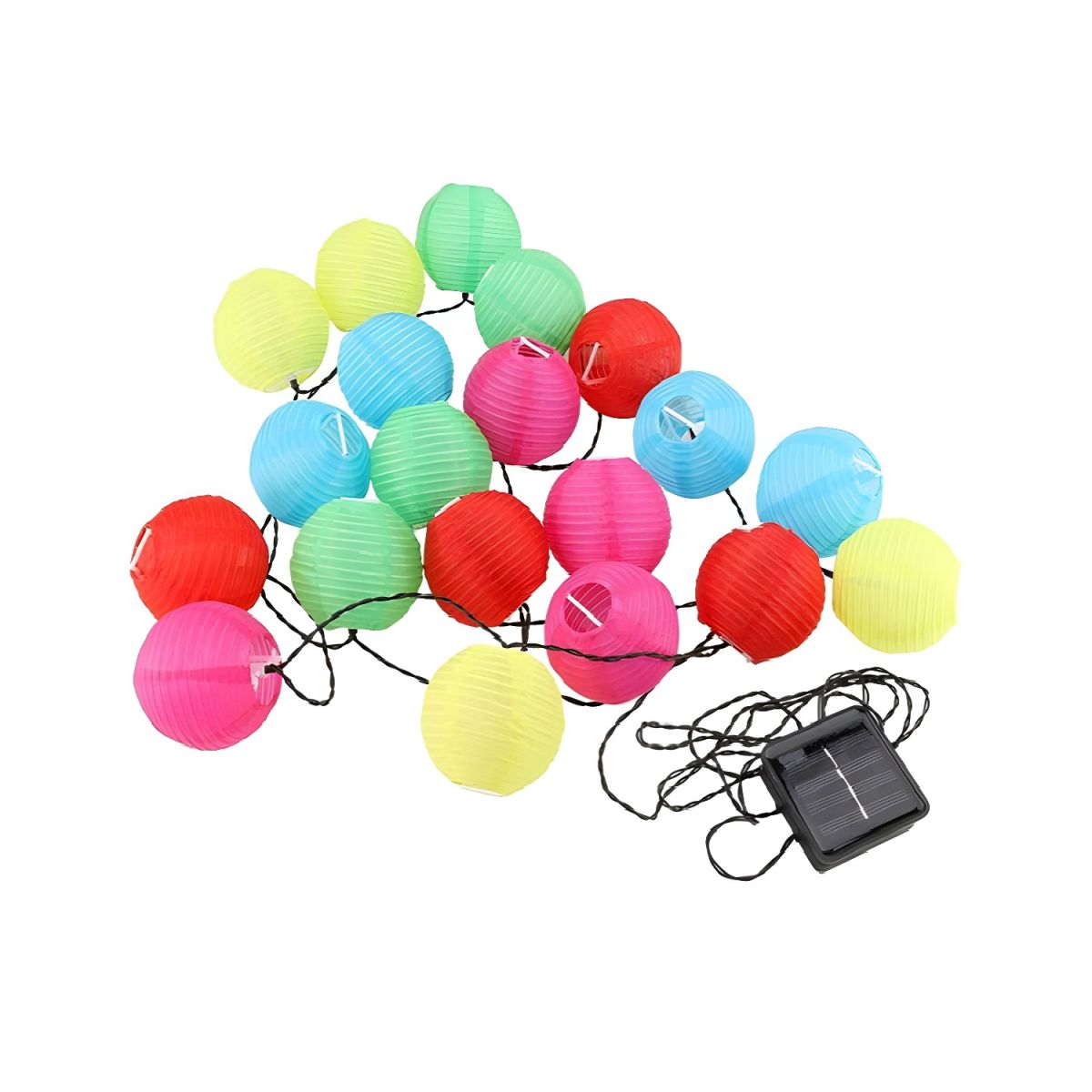 Outdoor Solar LED Fabric Lantern String Light | Arlixa