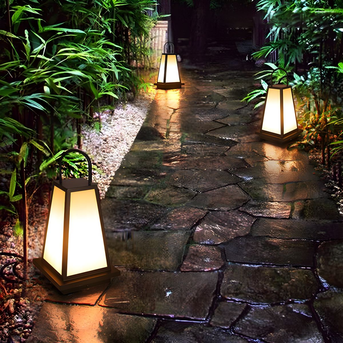Outdoor Waterproof Solar Metal Garden Pillar Lamp | Finqor