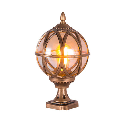 Outdoor Waterproof Spherical Glass Pillar Lamp | Terravo