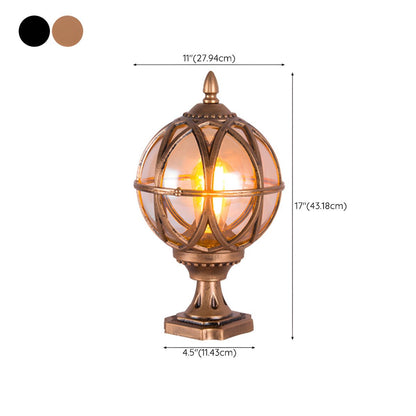 Outdoor Waterproof Spherical Glass Pillar Lamp | Terravo
