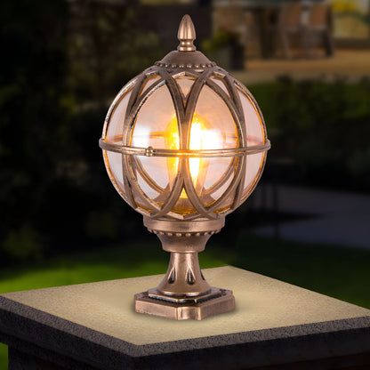 Outdoor Waterproof Spherical Glass Pillar Lamp | Terravo
