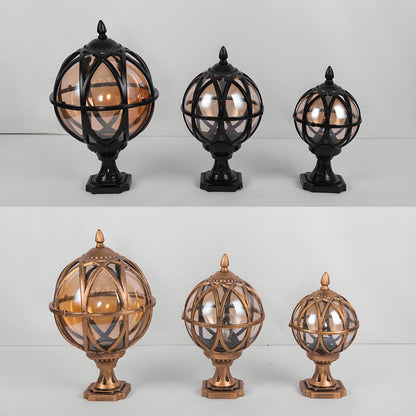 Outdoor Waterproof Spherical Glass Pillar Lamp | Terravo
