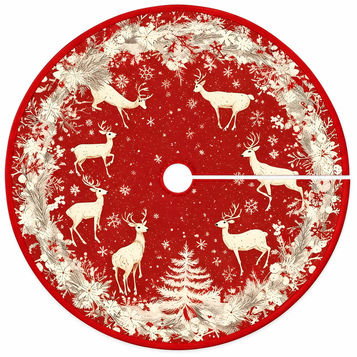 Patterned Christmas Tree Skirt Mat