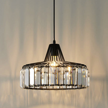 Nordic Black Crystal Pendant Light for Modern Interiors | Avelique