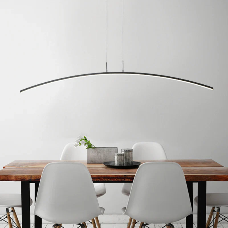 Plastic Arc LED Chandelier for Dining Interiors | Arclyte