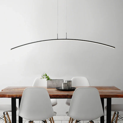 Plastic Arc LED Chandelier for Dining Interiors | Arclyte